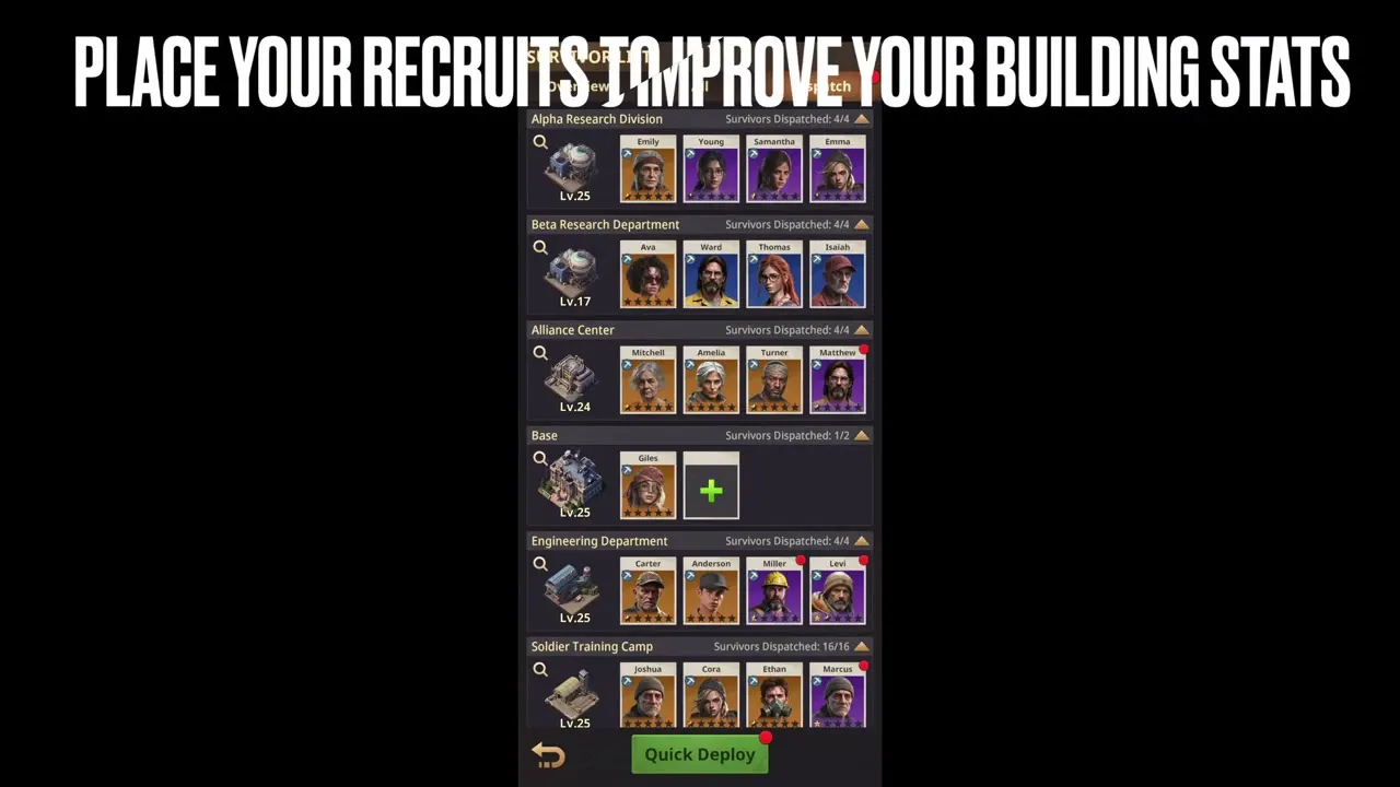 A VS build day in Z Route: Redemption: Alliance Competition tasks, speedups and recruits