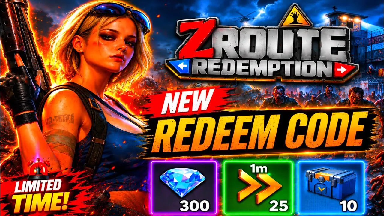 Entering gift codes in the Redeem Code window of Z Route: Redemption